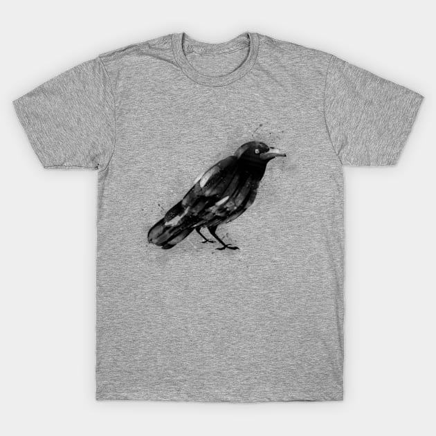 Watercolor Raven T-Shirt by LMHDesigns